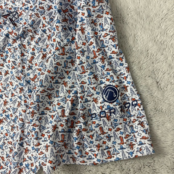 NEW Rhoback Space City Performance Polo Texas Cowboy Boot Rodeo Golf Active L - Picture 8 of 12